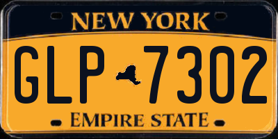NY license plate GLP7302