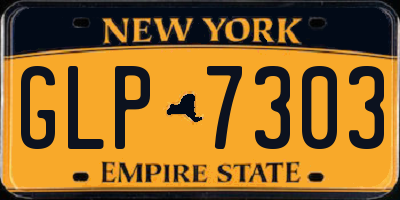 NY license plate GLP7303