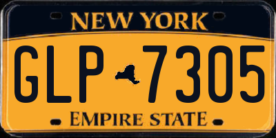 NY license plate GLP7305