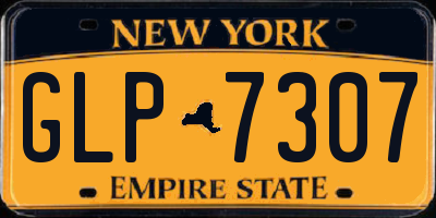 NY license plate GLP7307