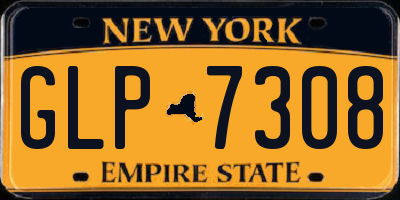 NY license plate GLP7308