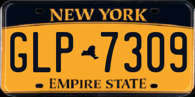 NY license plate GLP7309