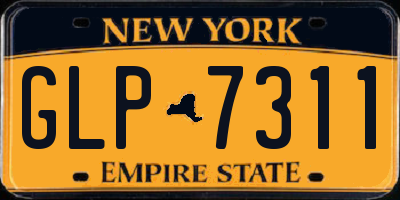 NY license plate GLP7311