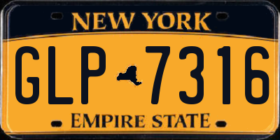 NY license plate GLP7316