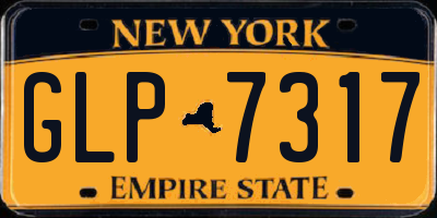 NY license plate GLP7317