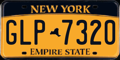 NY license plate GLP7320