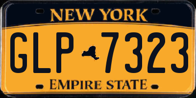 NY license plate GLP7323
