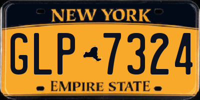 NY license plate GLP7324