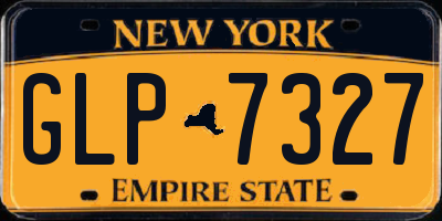 NY license plate GLP7327