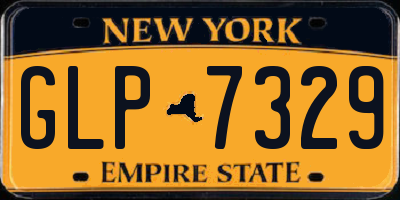 NY license plate GLP7329