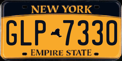 NY license plate GLP7330