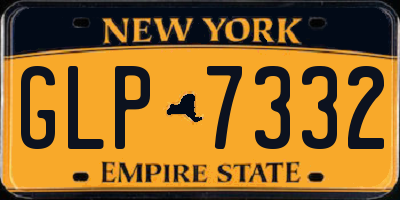 NY license plate GLP7332