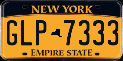 NY license plate GLP7333