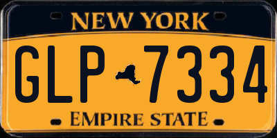 NY license plate GLP7334
