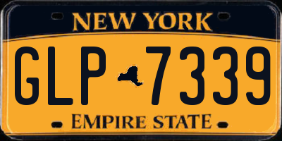 NY license plate GLP7339
