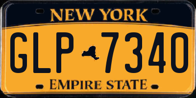 NY license plate GLP7340