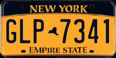 NY license plate GLP7341