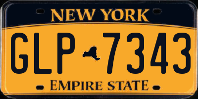 NY license plate GLP7343