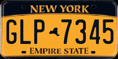 NY license plate GLP7345