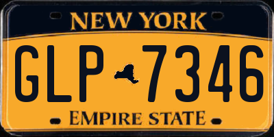NY license plate GLP7346