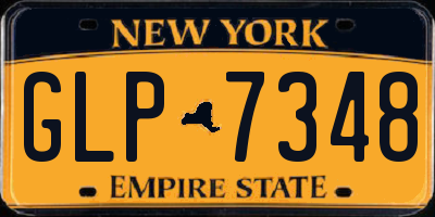 NY license plate GLP7348