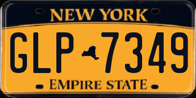 NY license plate GLP7349