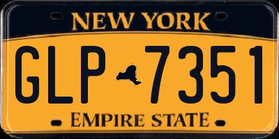 NY license plate GLP7351