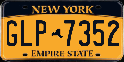 NY license plate GLP7352