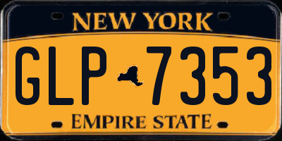 NY license plate GLP7353