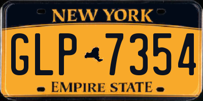 NY license plate GLP7354