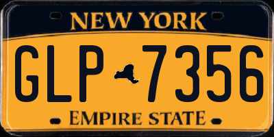NY license plate GLP7356