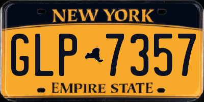 NY license plate GLP7357