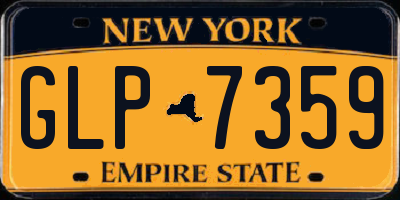 NY license plate GLP7359