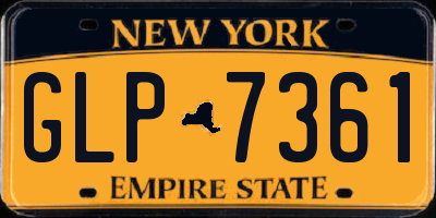 NY license plate GLP7361