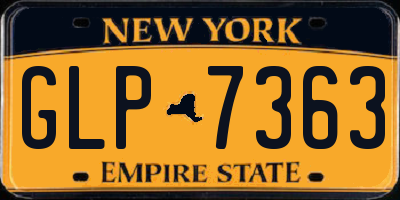 NY license plate GLP7363