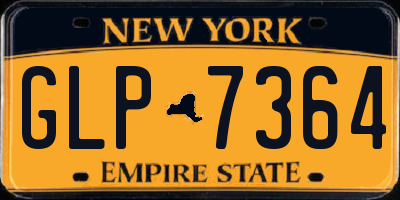 NY license plate GLP7364