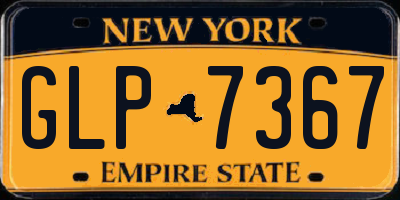 NY license plate GLP7367