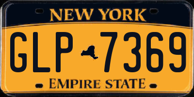 NY license plate GLP7369