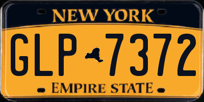 NY license plate GLP7372