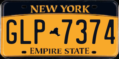 NY license plate GLP7374