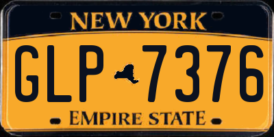 NY license plate GLP7376