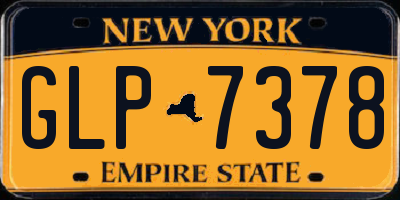 NY license plate GLP7378