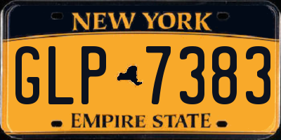 NY license plate GLP7383