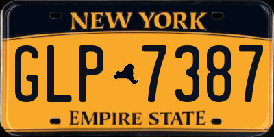 NY license plate GLP7387