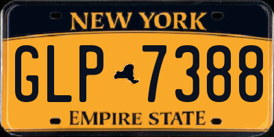 NY license plate GLP7388