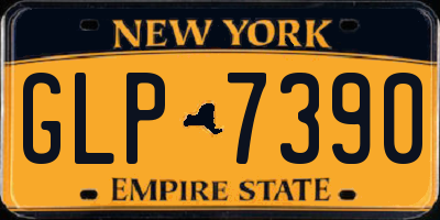 NY license plate GLP7390