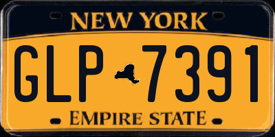 NY license plate GLP7391
