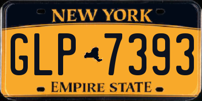 NY license plate GLP7393