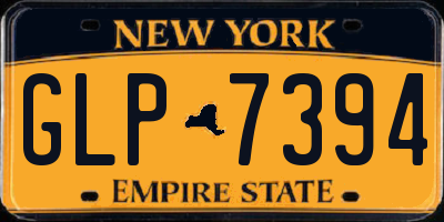 NY license plate GLP7394