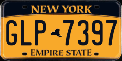 NY license plate GLP7397